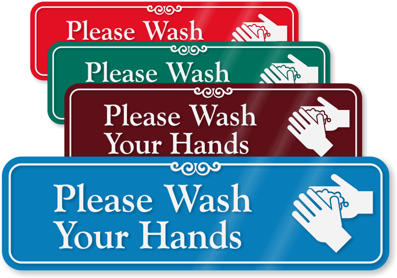 Hand Washing Signs - Mydoorsign Please Wash Your Hands Vertical Label 5 (800x570)