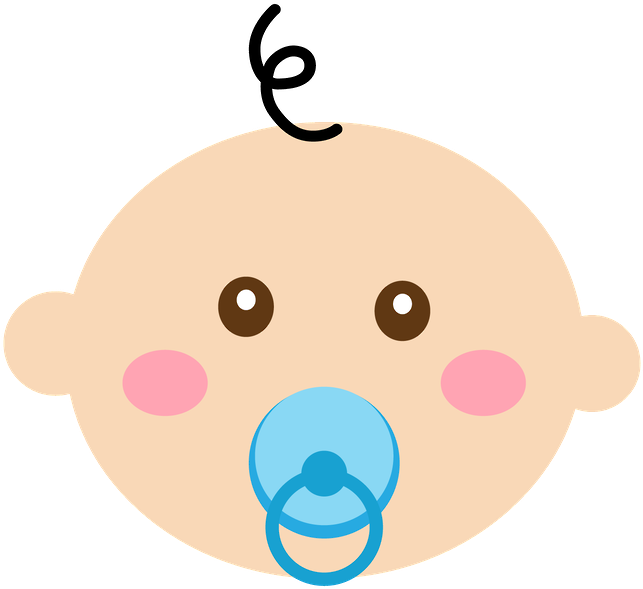 Grávida E Bebê - Clip Art Baby Face (650x650)