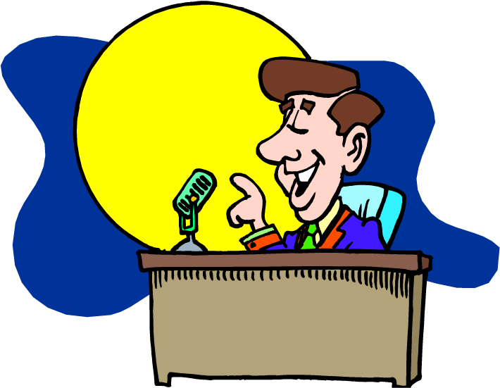Talk Show Host Clipart (750x565)