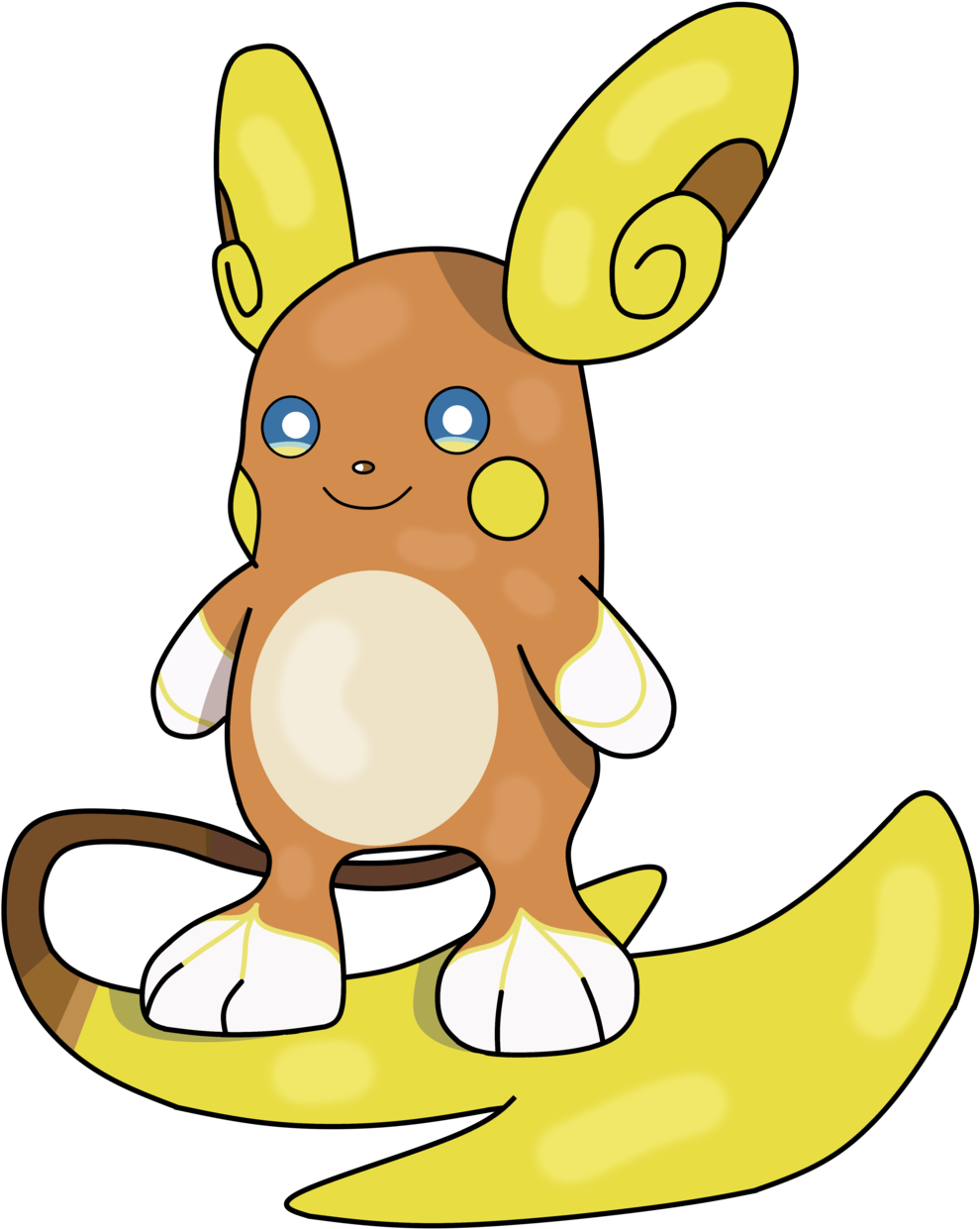 Raichu By 4eyez95 - Alola - (1024x1273) Png Clipart Download