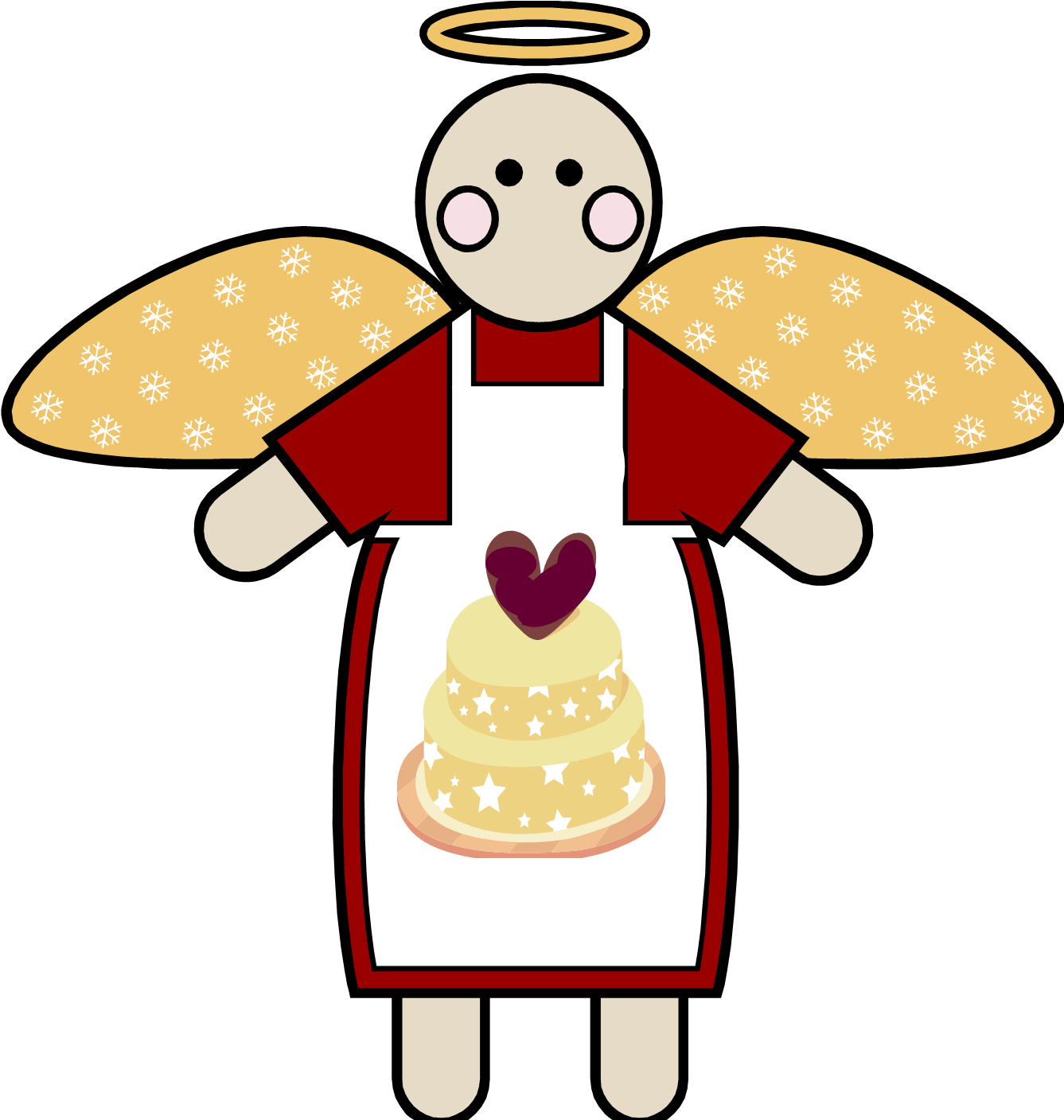 Angel Food - Birthday Cake [10] Greeting Card (1352x1406)