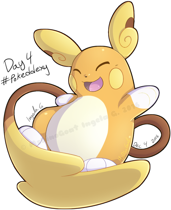 Day 4 Alolan Raichu By Msdinogoat - Drawing (700x826)