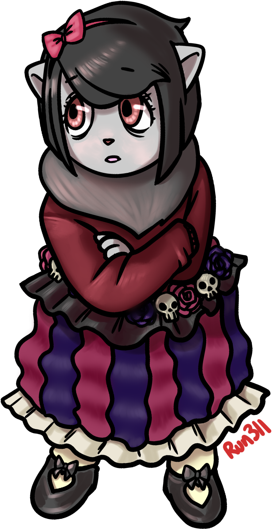 Grey Wocky Adoptables - Cartoon (920x1764)