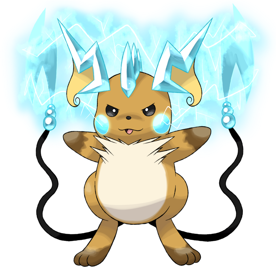 Crystal Raichu Glow - Painting (894x894)