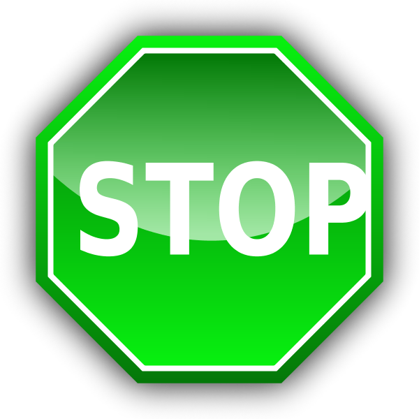 Red Stop Sign - Red And Green Stop Sign (600x600)