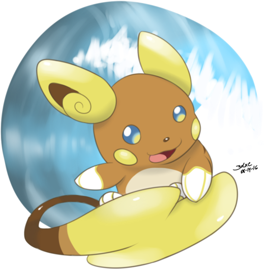 Surfin' Raichu By 3d-xecution - Fan Art (600x599)