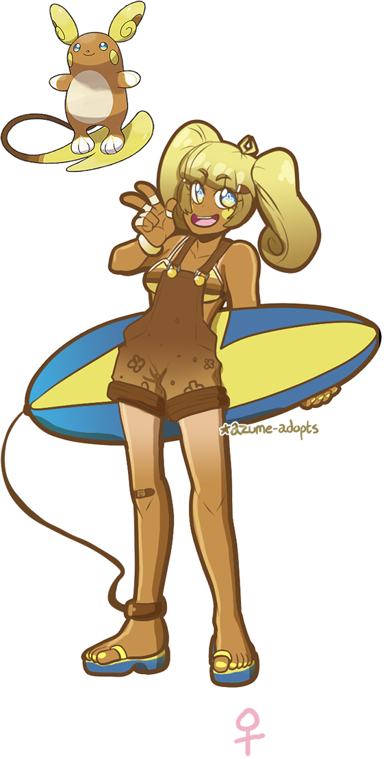 [pkmn] Alola Raichu Sheet For Thereddestmage By Azume-adopts - Cartoon (561x1107)