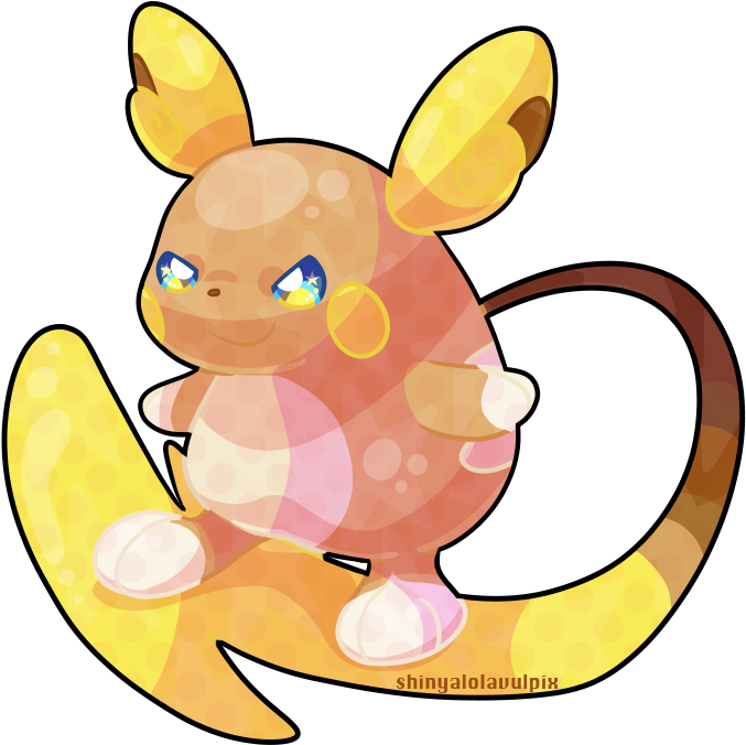 Alolan Raichu - Female And Male Alolan Raichu (700x700)