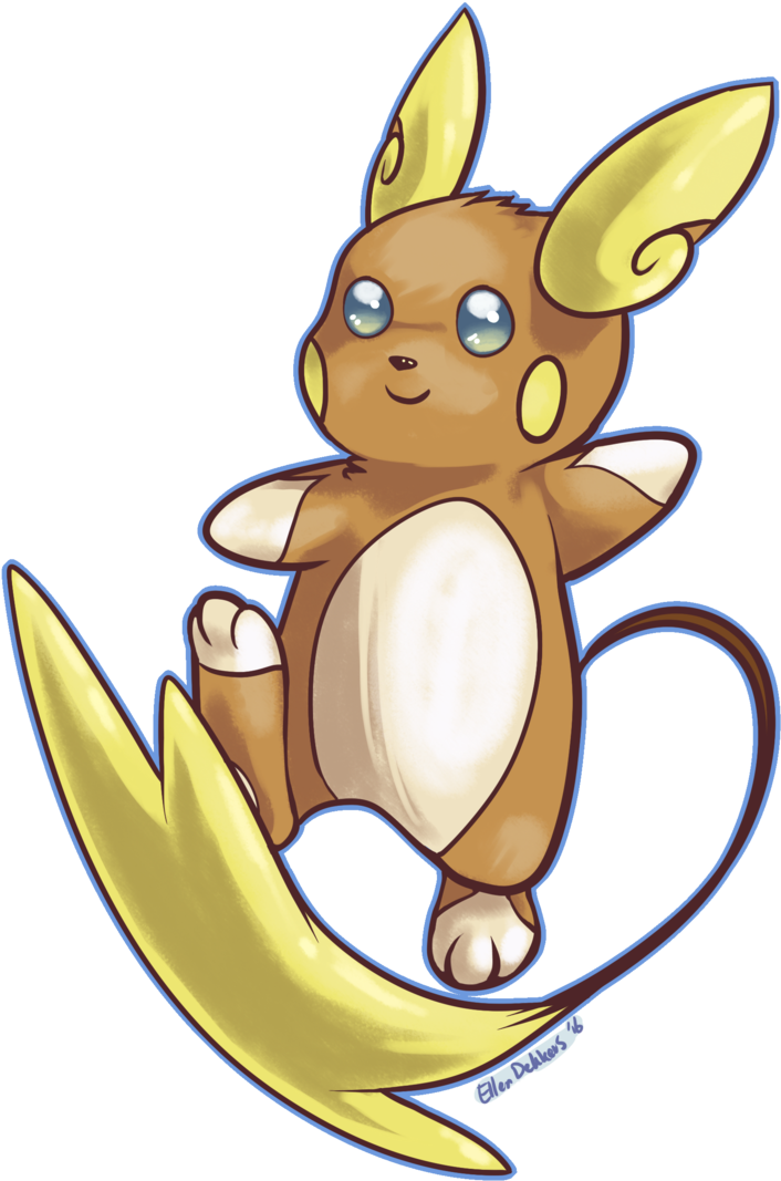 Alolan Raichu By Artsyshionai - Alohan Raichu With Transparent Background (800x1111)