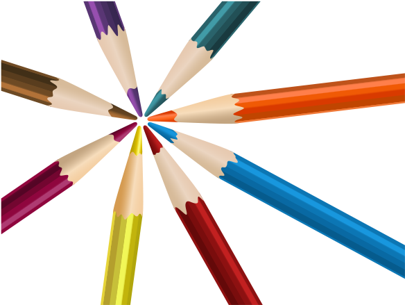 Colored Pencil Clip Art - Colored Pencil Clip Art (600x827)