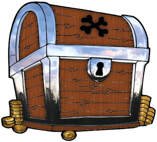 Pirata - Treasure Chest Coloring Page (510x461)