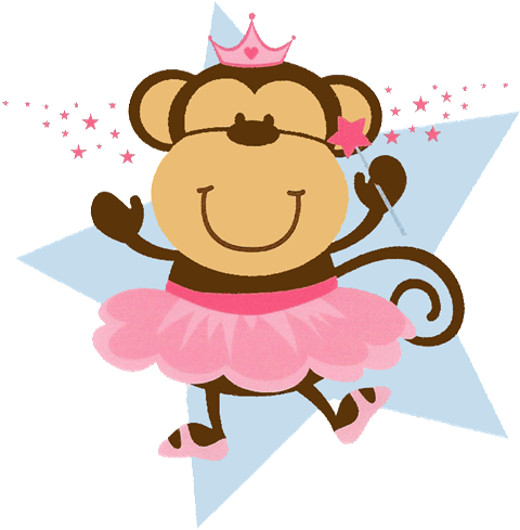 Animal Monkey - Monkey Ballerina Ornament (oval) (600x512)