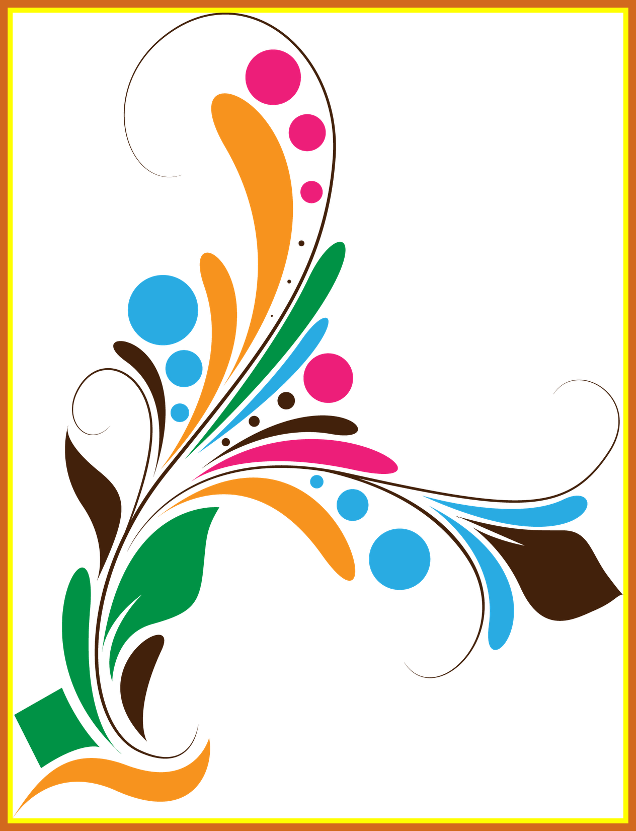 Inspiring Floral Design Png Backgrounds Borders And - Flower Design Png (1264x1650)