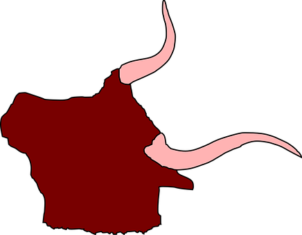 Head, Farm, Bull, Horns, Animal, Mammal - Animal Horn Clipart (436x340)