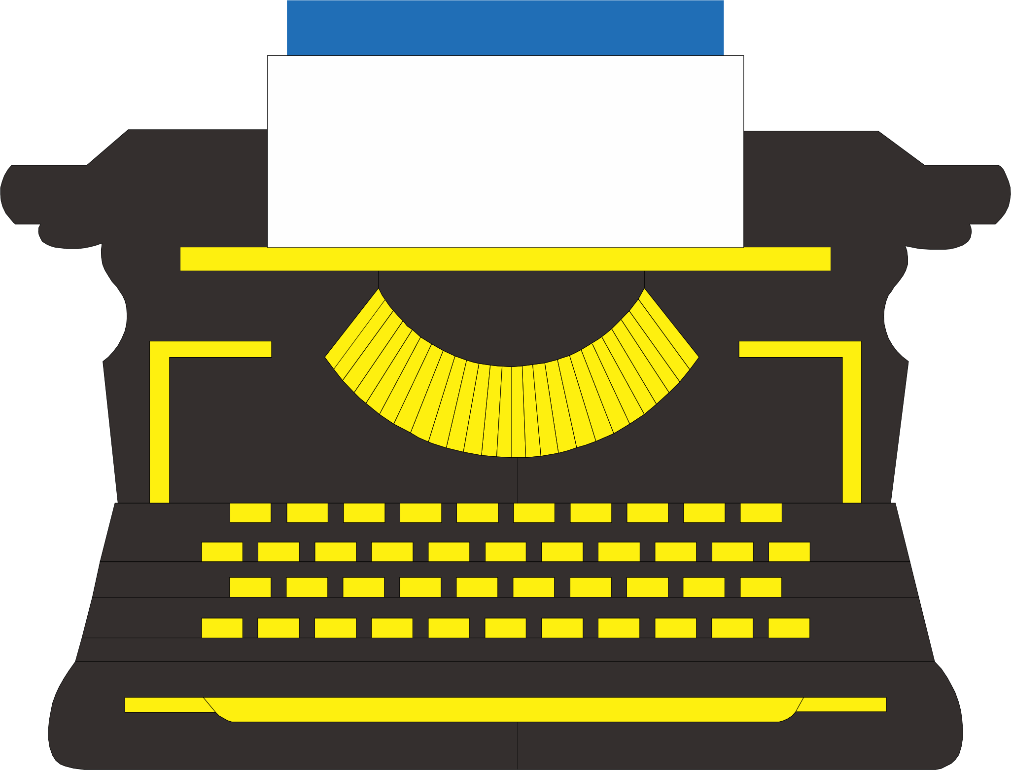Typewriter Favicon Clip Art - Typewriter Favicon Clip Art (2051x1561)