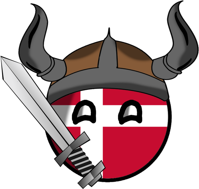 Denmarkvikingball By Truepatriotgalexx Denmarkvikingball - Denmark Ball (1024x775)