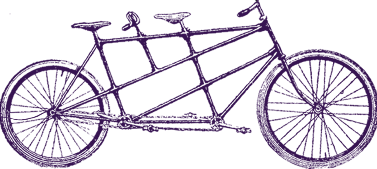 Tandemonium101 - Tandem Bicycle Clip Art (1200x562)