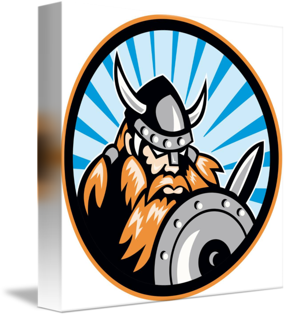 Viking With Shield And Sword (589x650)