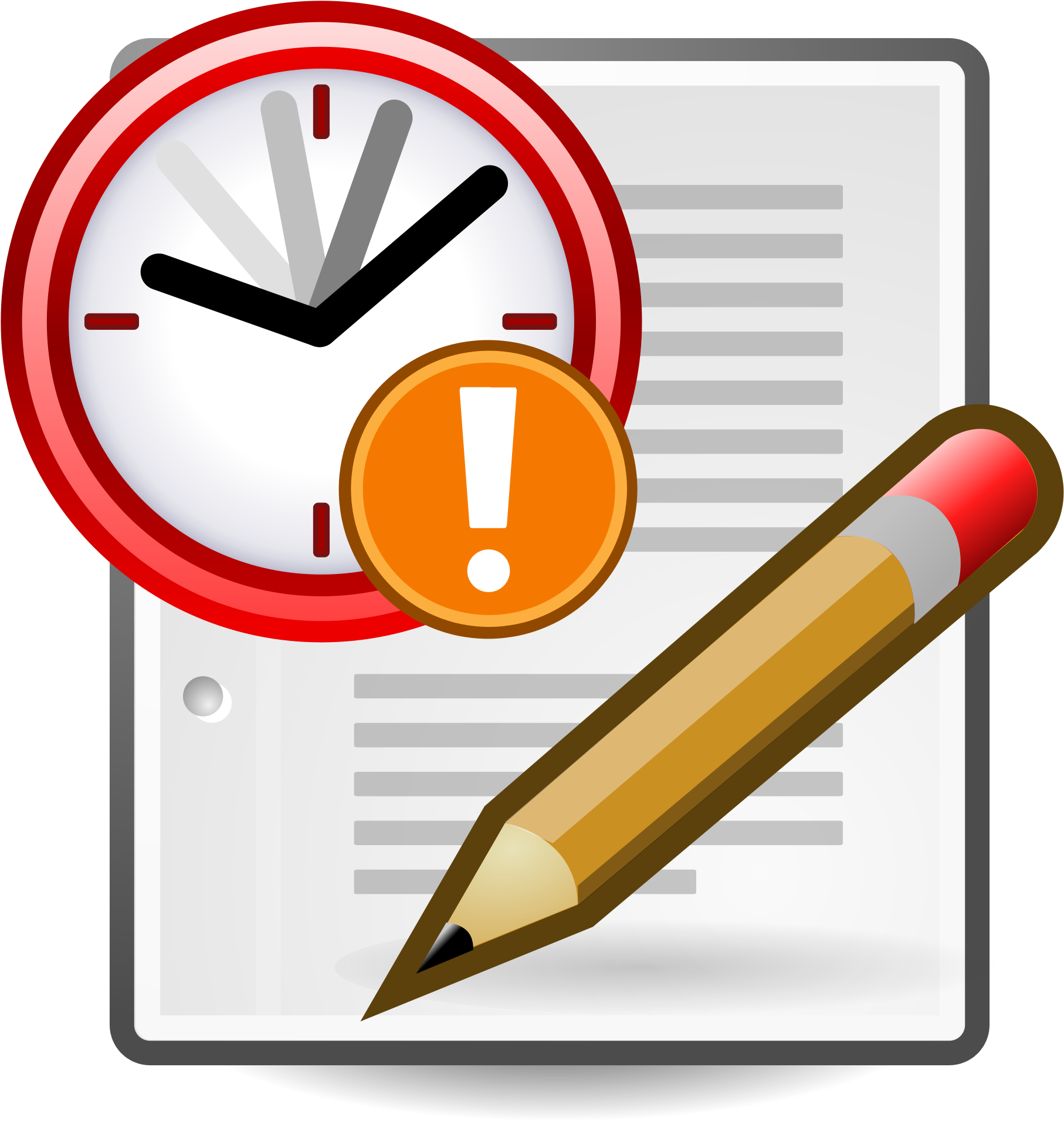 Office Supplies Clipart 18, - Essay Writing Cartoon Png (2000x2000)