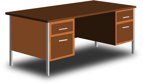 An Office Desk Clip Art At Clker - Office Desk Clip Art (600x345)
