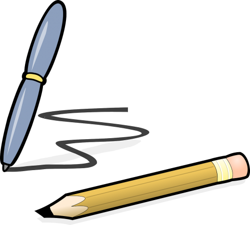 Pen And Pencil Clipart (500x451)