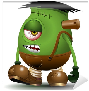 One Eyed Frankenstein Monster Cartoon-vector Wall Mural - Frankenstein's Monster (400x400)