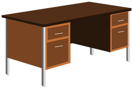 Office Desk Vector Clip Art Public Domain Vectors - Clip Art Office Desk Png (500x312)