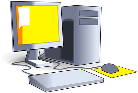 Computer, Desk, Business, Work - Computer Clipart (463x340)