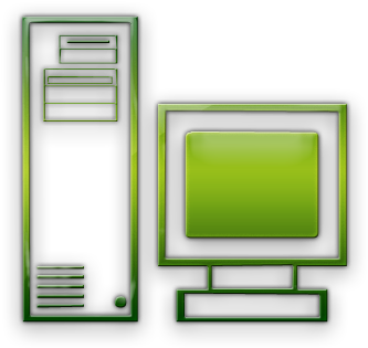 Computer Clipart Green - Icon Green Computing Png (420x420)
