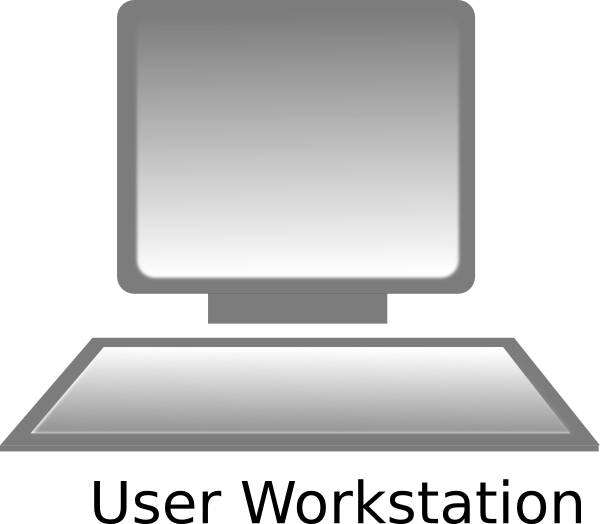 Computer Workstation Clip Art At Clker - Computer Terminal Clip Art (600x524)