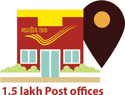 India Post Geo-tags - Indian Post Office Clipart (414x324)