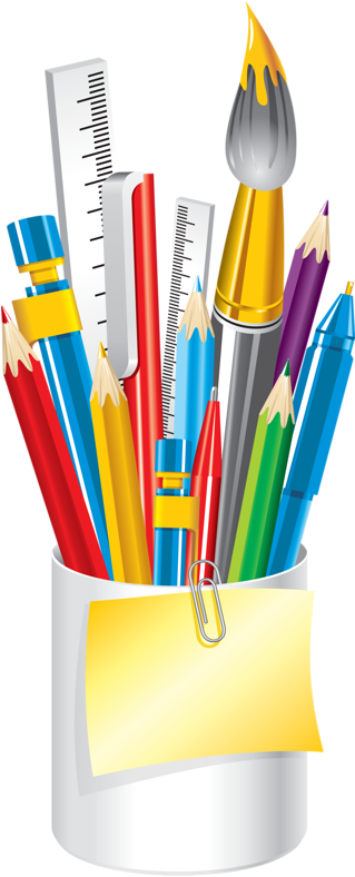 Post-it Clipart School Supply - School Supplies Png (318x800)
