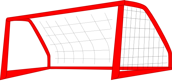 Red Soccer Goal Net - Draw A Soccer Goal Net (600x287)