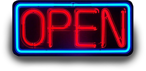 Open, Bare Post Office - Led Neon Open Sign (500x242)