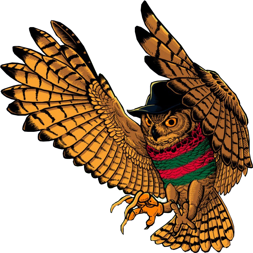Owl Bird Freddy Krueger Minimalism Png By Prakashsingh - Notebook Lined: Freddy: Notebook Journal Diary, 120 (908x872)