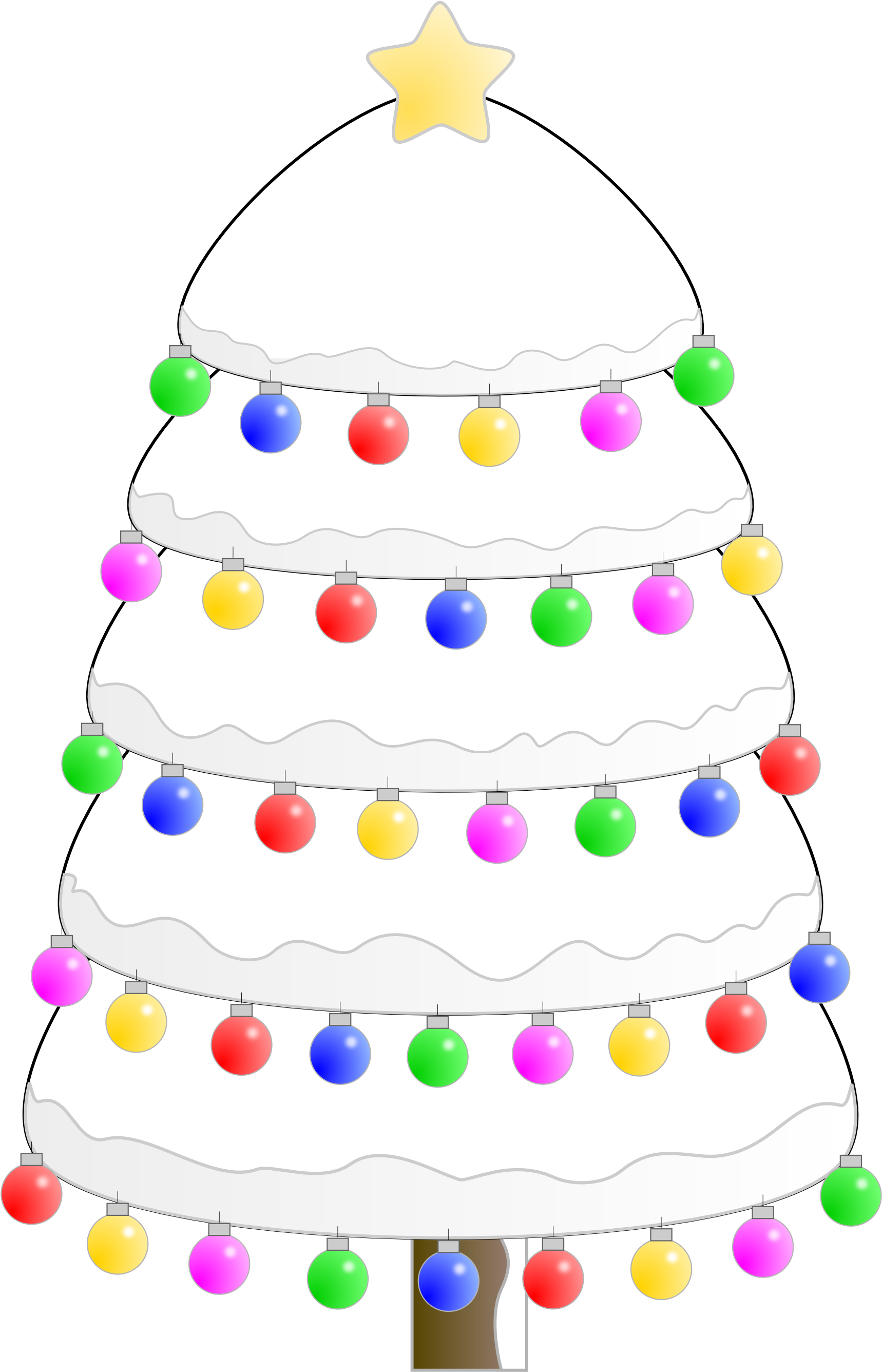 Xmas Christmas Tree 122 Black White Line Art Coloring - Christmas Tree (1979x2799)