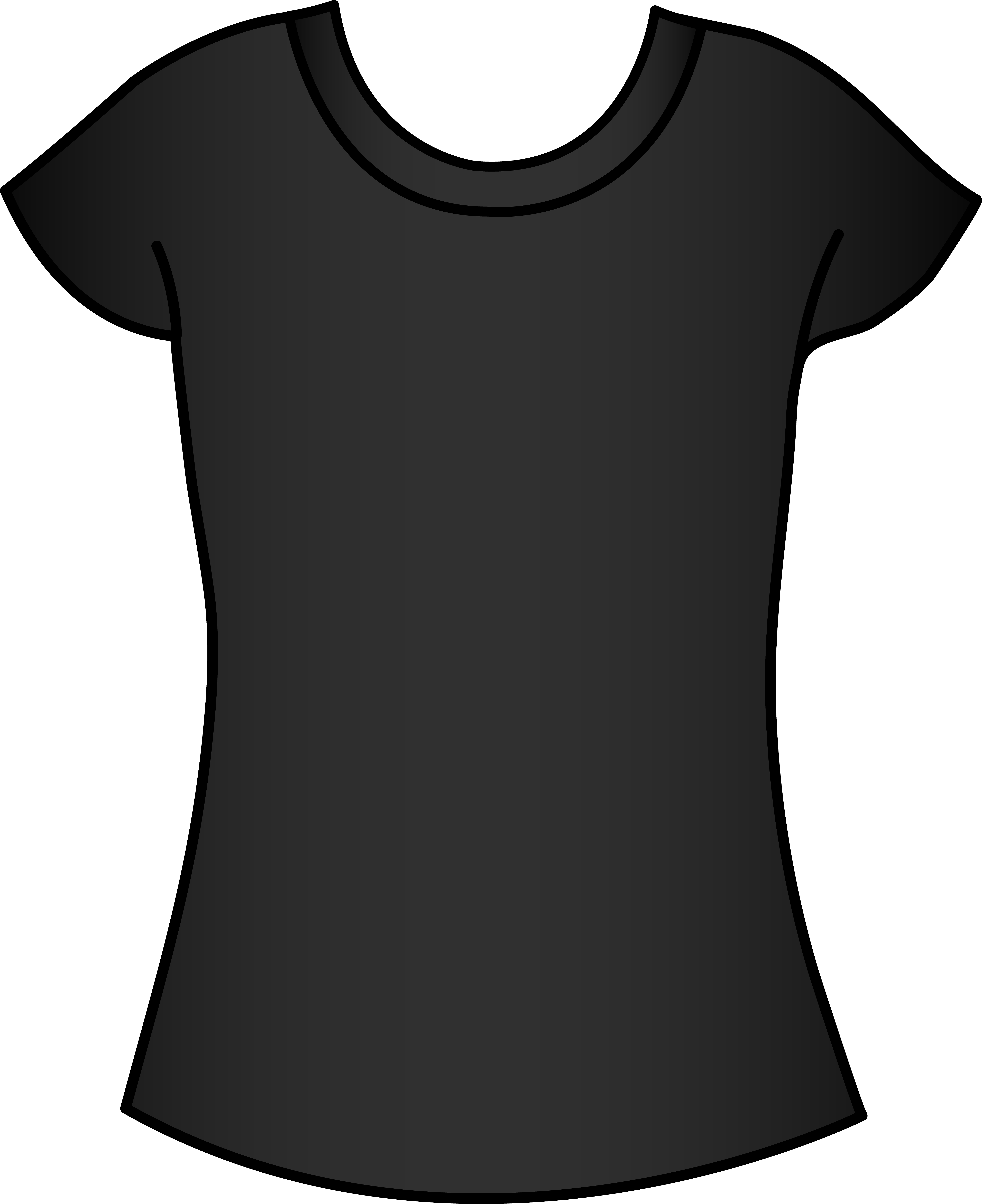 Womens Black T Shirt Template - T-shirt (5785x7096)