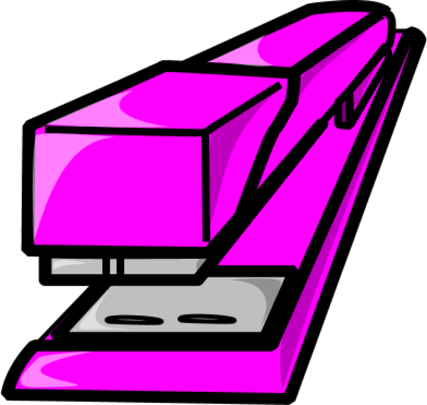 Stapler Cartoon - Type Of Simple Machine Is A Stapler (600x568)