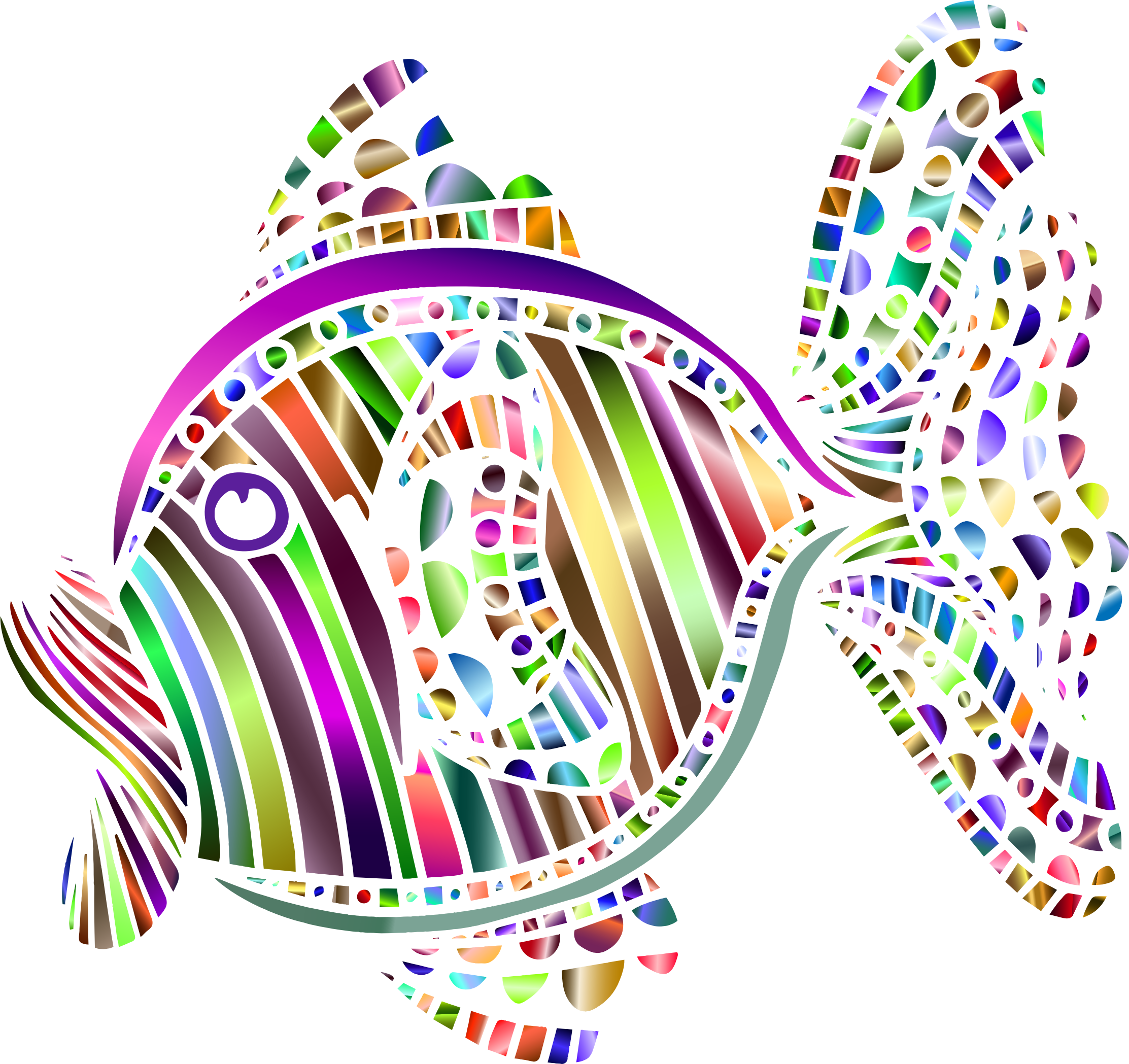 Colorful Fish 3 - Fish Abstract Png (2225x2097)