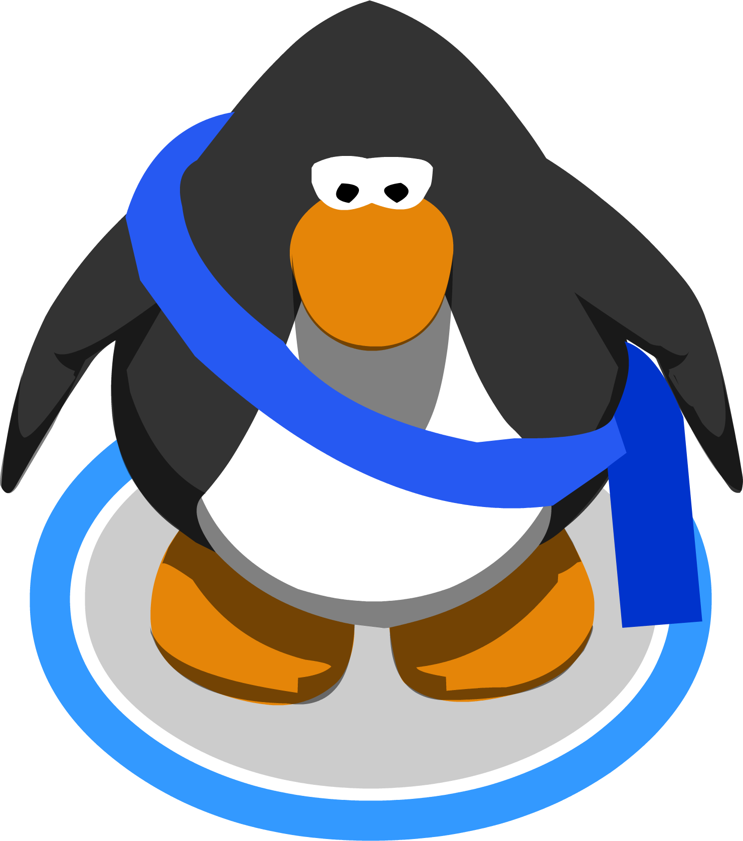 Blue Mail Bag In Game - Club Penguin Penguin In Game (1482x1677)