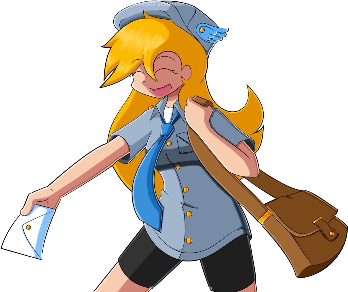 Kurus22, Derpy Hooves, Human, Humanized, Mailbag, Safe, - Cartoon (1216x1024)