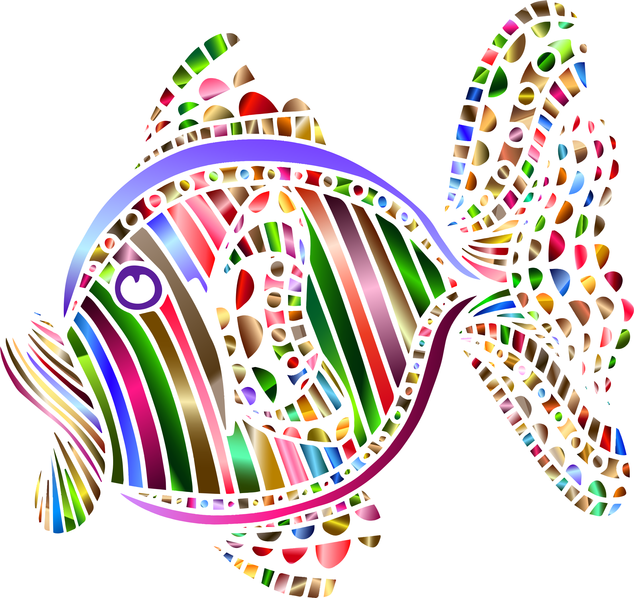 Colorful Fish 2 - Abstract Clipart (2225x2097)
