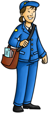 Mail Carrier Clipart - Female Mail Carrier Clipart (420x420)
