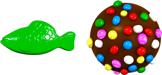 If They Land On A Candy, The Candy Eaten Will Turn - Candy Crush Saga Bomb (600x286)