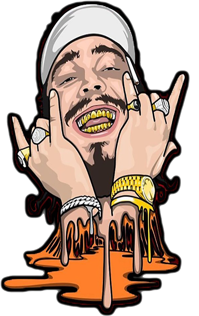 Bleed Area May Not Be Visible - Post Malone Clip Art (467x700)