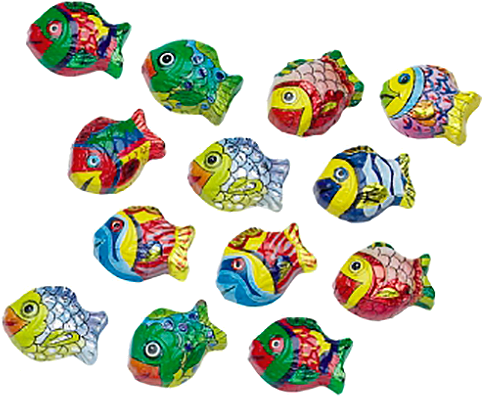 Mini Foiled Milk Chocolate Fish - Madelaine Brand Foiled Chocolate Fish, 5lb. Bag. (500x500)