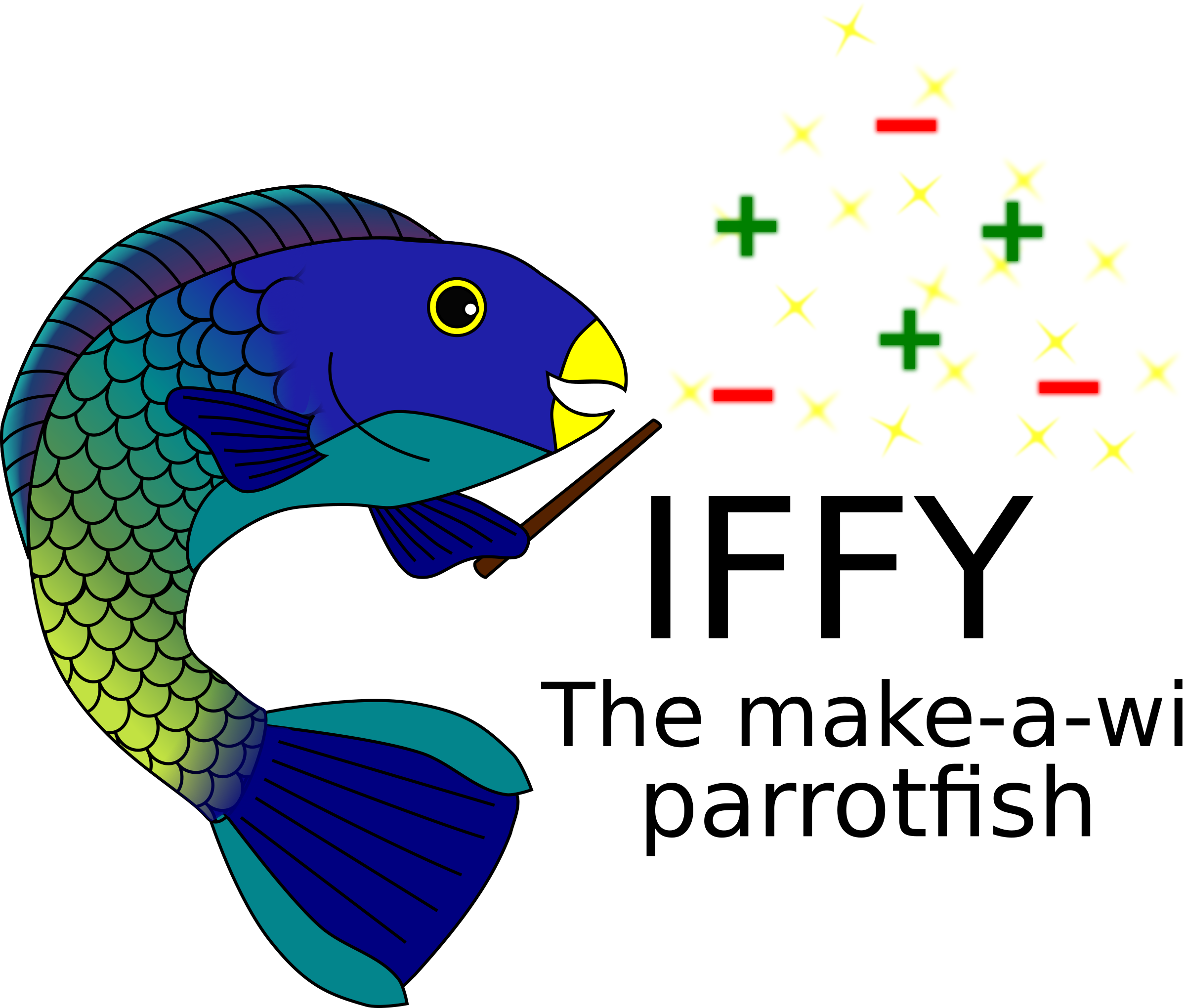 Clipart - - Parrot Fish Logo (2400x2040)