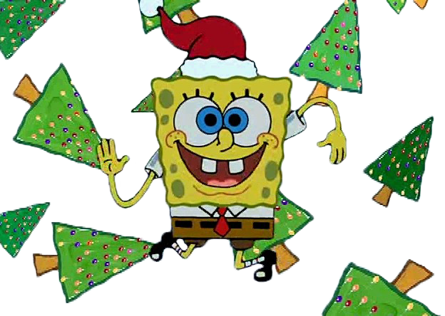 “transparent 25 Days Of Christmas // Day 10 ” - Merry Christmas Gif Spongebob (624x444)
