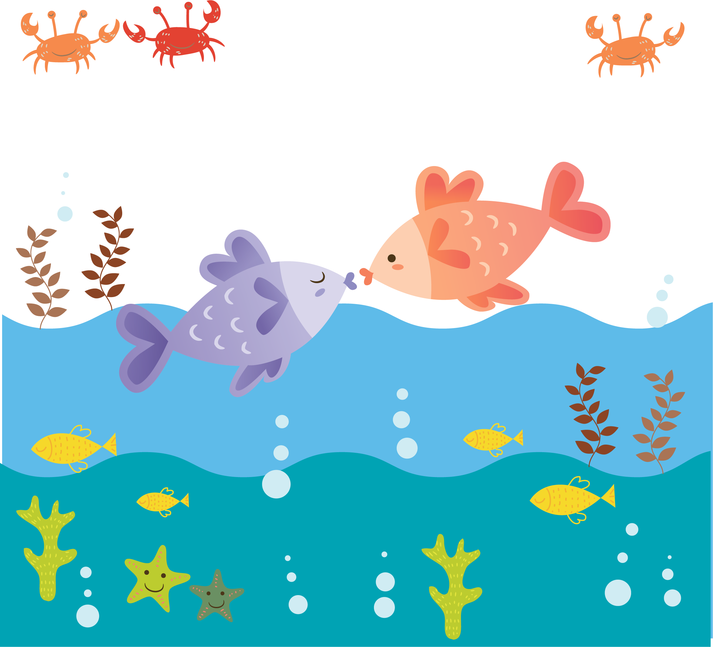 Kissing Gourami Fish Clip Art - Kiss (2351x2132)
