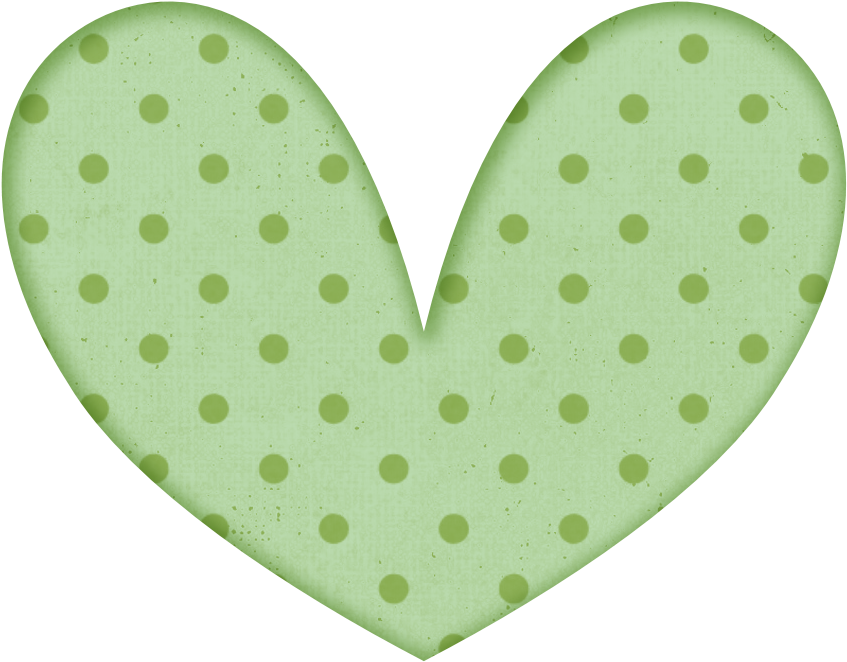 Green Polka Dot Hearts (900x900)